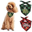 Plain Dog Bandanas 2 PCS Christmas Pet Scarf Dog Pet Clothing Christmas Holiday Theme Party Accessories
