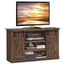 Farmhouse Wood TV Stand for TVs up to 60 Inch with Sliding Barn Doors