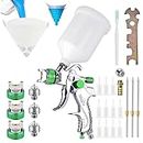 BONFQERT Automotive HVLP Air Spray Gun Set - Professional Air Paint Kits with 3 Nozzles and 600cc Cups on Top 1.4mm 1.7mm 2.0mm for Paint,Car Primer,Topcoat,Touch-Up