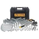 DEWALT Mechanic Tool Set, 247-Piece, 1/4 in., 3/8 in. and 1/2 in. Drive, SAE, Ratchets, Sockets, Hex Keys, Combination Wrenches, Polish Chrome Finish (DWMT81535)