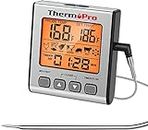 ThermoPro TP16S Termometro digitale per carne, ottimo per grigliare e barbecue, con modalità timer intelligente e retroilluminazione