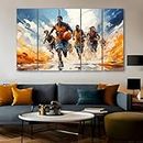 The Castle Decor Basketball painting with frame 5 Big Size (27x48) Wall Art for living room,Bedroom,Drawing room,Hotels-Digital Painting