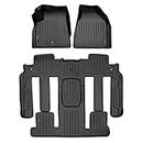 MAXLINER Custom Fit Floor Mats 2 Row Liner Set Black Compatible with Traverse/Enclave/Acadia/Outlook (with 2nd Row Bucket Seats)