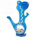 AORCMITN Wooden Dinosaur Piggy Bank Boalord for Boys Kids Girls Clear Big Belly Animal Coin Bank for Toddler Real Money Toy（Dino-Blue）