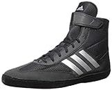 adidas Unisex-Adult Combat Speed.5 Wrestling Shoe, Black/Silver Metallic/Black, 10.5 US