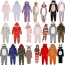 Pijamas de lana todo en uno para niños niñas niños niños mono de 3 a 14 años