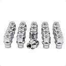 Wheel Accessories Parts 20 Pcs M12 1.50 12x1.50 Thread ET Bulge Acorn (Extra Thread for Toyota) 1.42" Long Lug Nuts Chrome 3/4" 19mm Hex Fits Most Toyota Pass Cars