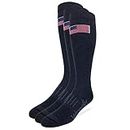 Wrangler Mens American Flag Everyday Western Tall Boot Socks 3 Pair Pack (Charcoal, Men's Shoe Size 9-13 - Sock Size Large)