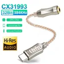 CX31993 Audio Interface Type C to 3.5mm Headphone Amplifier Audio Adapter HiFi USB DAC Earphone