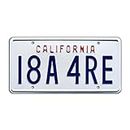 90210 | I8A 4RE | Metal Stamped License Plate
