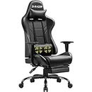 Homall Gaming Chair Massage Computer Office Chair Ergonomic Desk Chair with Footrest Racing Executive Swivel Chair Adjustable Rolling Task Chair (Black)