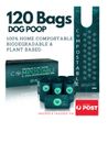 100% Home Compostable, Plant Based, Biodegradable Dog Poop Bags (Qty 120)