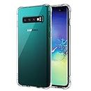 Uluck Case For Samsung Galaxy S10 Plus, Crystal Clear Anti-Yellow Case, Ultra Slim Soft TPU Silicone Shockproof, Anti-Scratch Samsung S10+ Plus Phone Case Cover - Clear (6.4 inch)