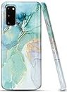 luolnh Galaxy S20 Case,Samsung Galaxy S20 Marble Case,Shiny Design Shockproof Flexible Soft Silicone Rubber TPU Bumper Cover Skin Case for Samsung Galaxy S20 -Mint