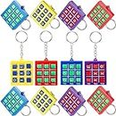 18 Pieces Tic Tac Toe Keychain Durable Plastic Keyholders for Mini Backpack Clip Keyring for Birthday Party Supplies,bomboniere alla moda