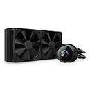 NZXT Kraken 240 - ‎RL-KN240-B1-240mm AIO CPU Liquid Cooler - Customizable 1.54" Square LCD Display for Images, Performance Metrics and More - High-Performance Pump - 2 x F120P Fans - Black