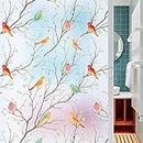 Starlite Birds Window Film Decorative No Adhesive, Frosting Privacy Film for Glass Windows, Static Cling Frosted Window for Home Office UV Protection (2X10 FEET)