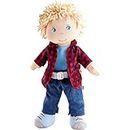 HABA Nick 12" Soft Boy Doll with Blonde Hair, Blue Eyes and Embroidered Face for Ages 18 Months and Up