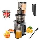 Masticating Juicer Machines-Cold Pressed Juicer Machine with High Yield and Quiet Motor Function-Carrot Juicer Machine & Orange Juicer with Wide Chute -Suitable Juicer Machines Vegetable and Fruit