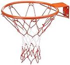 Raisco Basketball Ring with Net (Orange) (Orange, 29 CM Dia Meter for 5 Number Ball)