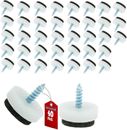 40 PACKS (120 PCS) of Nail on Felt Pads for Chair Legs, Heavy Duty 25mm Round 