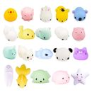 1-50 Cute Mini Animal Squishies Kawaii Mochi Squeeze Toys Stretch Stress Squishy
