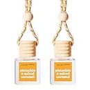 COOLGIRLCANDLES Pistachio Salted Caramel Hanging Car Air Freshener and Essential Oil Diffuser - Automobile Aromatherapy Diffuser Bottle