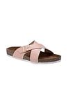 MOZAFIA Synthetic Leather Comfortabled Stylish with Open Toe Casual Nude Pink Flats Sandal for Women's (WSLP-SK-2304-905-Nude Pink-39)