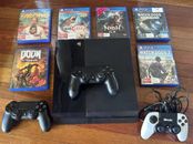 Sony PlayStation 4 (PS4) Black 500 GB Console Bundle: 3x Controllers & 6x Games
