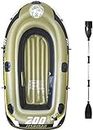 Inflatable Boat Series, Travel Boat 3 People PVC Inflatable Rafting with Paddles and Air Pump for Water Sports (Size : Deluxe Edition)