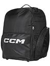 CCM 490 Ice Hockey Player Bag – Wheeled Hockey Backpack, nero, 46 x 71 x 38 cm, manico retrattile, ruote All-Terrain, Nero , 18" x 28" x 15" (46 x 71 x 38 cm), Zaino