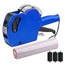 MX-5500 8 Digits Price tag Gun with 5000 Sticker Labels and 3 Ink Refill, ANDERSE Label Maker Pricing Gun Kit Numerical Tag Gun for Office, Retail Shop, Grocery Store, Organization Marking Blue