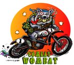 Retro Combat Wombat Motorcycle Motocross Dirt Bike Sticker/ Decal /Graphic  