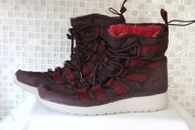 Nike Roshe One Womens Size 10 High Tops Lined Laces Burgundy 615968-601