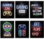 UniqueTown®Boys Room | Gaming Room Decor，Fashion Video Game Wall Art Decor，Gaming Posters For Gamer Room Decor，Gaming Room Decor For Boys Game Room Decor (Unframed, 8x10inch，6pcs)