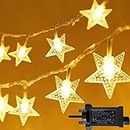 LiyuanQ Plug in LED String Lights,Mains Powered Star Christmas Lights 100 LED 33 feet 8 Modes Fairy Lighting for Girls Bedroom, Xmas Lights for Christmas Decoration Indoor Outdoor