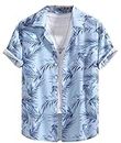 DHRUVI TRENDZ Mens Rayon Men's Casual Shirt Regular Fit Western (DT-MS-6093_Blue_XL)