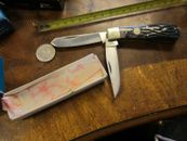 NEW CUTTIN HORSE STOCKMAN Pocket Knife Folding SS Blade Frost Cutlery 14-189 BWG