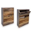 2 Schubladen Schuhaufbewahrung Schrank Holzschuhe Standständer Ständer Ständer Regal mit Tischplatte 