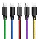 Phone Charger 5 Pack 1m(3ft) Cable Phone Charging Syncing Charger Cable Fast Charging Cord for iPhone 14 13 12 11 Pro Max XR XS Max X 10 8 7 6 SE