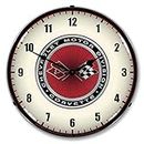 Corvette Motor Division, 68-82 LED Wall Clock, Retro/Vintage, Lighted, 14 inch