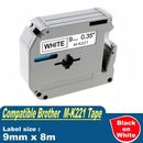 Compatible Brother P-touch MK221 M-K221 Tape 9mm x 8m Black On White PT-55 PT-80