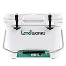 Landworks Rotomolded ENHANCED Ice Cooler 19L 20QT Up to 10 Day Ice Retention Commercial Grade Food Safe Dry Ice Compatible UV Protection 15mm