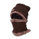 Ubervia® Warm Knit Beanie Scarf Set Plush Hat Neckerchief Set Women Men Sports Hiking Camping Cycling Skull Outdoor Sports Equipment POPQ