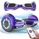 RCB Hoverboards for Kids and Adults 6.5 inch, Segways with Bluetooth - Speaker - Colorful LED Lights, Hover Board Gift for Kids and Teenager