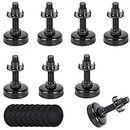 8 Pack Heavy Duty Furniture Levelers Adjustable Furniture Legs Levelers, M10 T- Nut Kit 3/8”-16 Thread Leveling Feet for Tables Chairs Cabinets Sofa Raiser, Support 1320LBs, w/ 4 Felt Pads