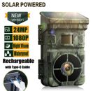 Campark 1080P Solar Wildkamera 24MP Jagdkamera IR Nachtsicht Überwachungskamera
