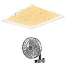 MARS HYDRO 2023 New TS 3000 450W LED Grow Light with 6 Inch Clip-On Fan for Grow Tents