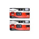 Swiss Plus Pro Disposable Camera Single Use Film Ultramax 400 27 Exposure Flash - 2 pack