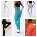 AU WomenSoft  Quality Yoga Leggings Fitness Push Up Hight Waist Pants Sports Gym